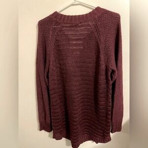 Sz 2XL women’s Calvin Klein Jeans knit sweater pullover burgundy crewneck